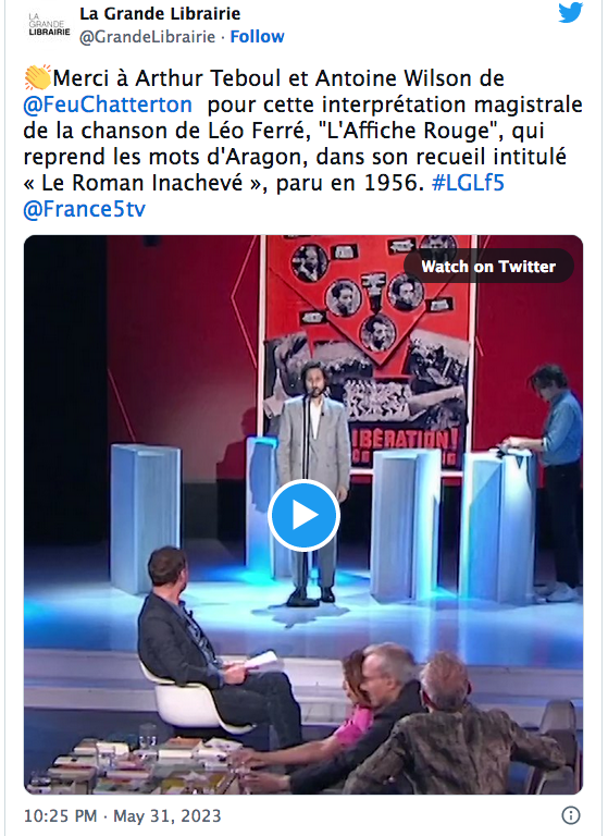La grande librairie : Merci à Arthur Teboul et Antoine Wilson