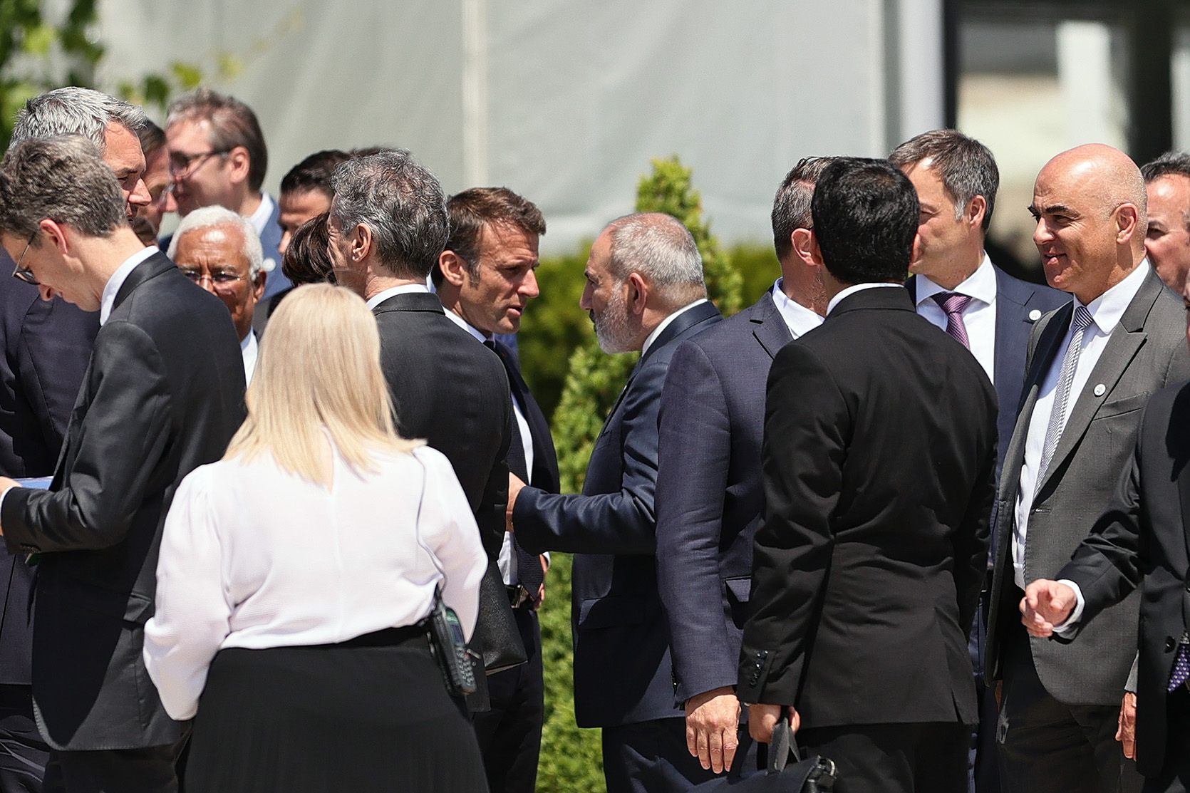 Rencontre Pachinian, Aliev en présence de E.Macron, C.Michel et O.Scholz