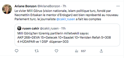 Ariane Bonzon : Le vivier Milli Görus bien représenté au Parlement turc
