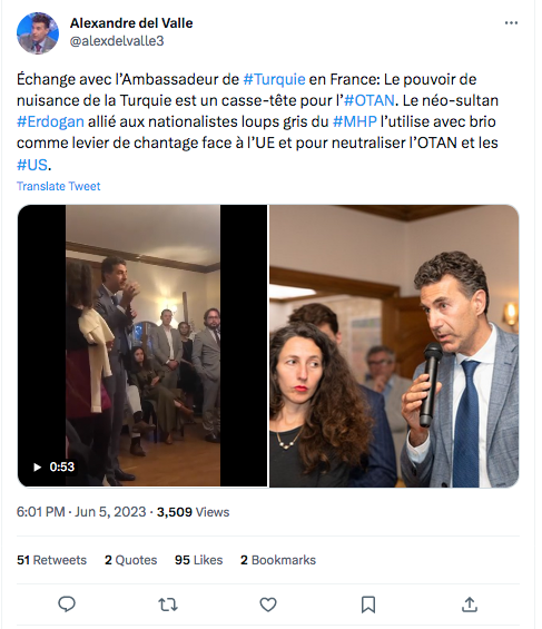 Alexandre Del Valle : Echanges avec l&rsquo;ambassadeur de Turquie