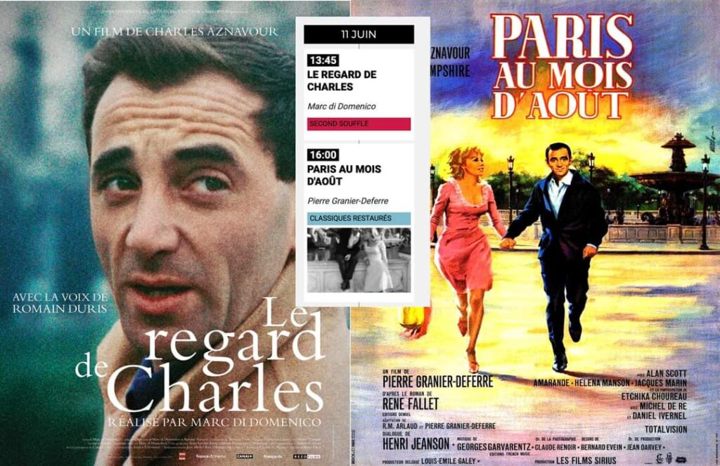 Deux films sur Charles Aznavour à la Cinémathèque de Nice