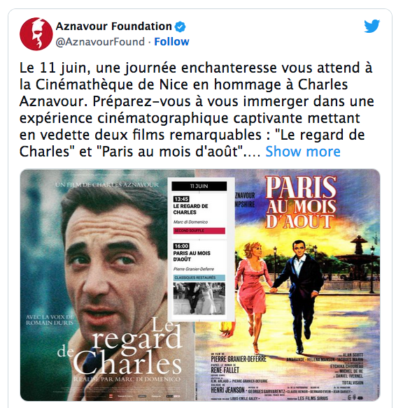 Aznavour Fondation : hommage à Charles Aznavour le 11 juin
