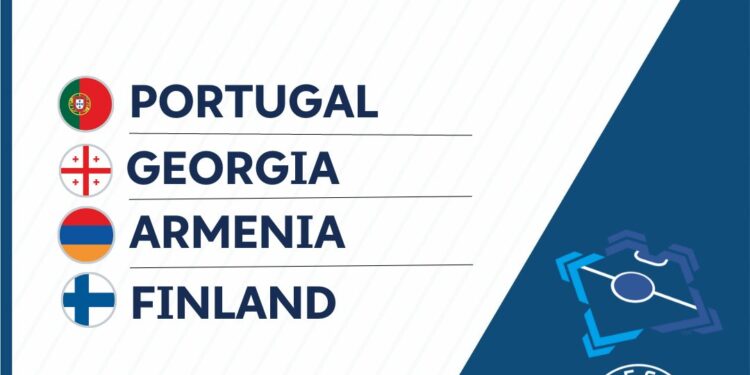 En Coupe du monde 2024 de futsal, l’Arménie est dans le groupe E avec le Portugal, la Géorgie et la Finlande