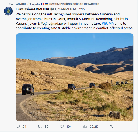 EUmissionARMENIA : patrouille le long des frontières reconnues