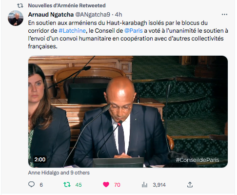 Arnaud Ngatcha : convoi humanitaire vers l&rsquo;Artsakh