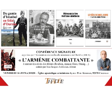 Conférence sur l’Arménie combattante animée par J.J. Avédissian, aujourd’hui
