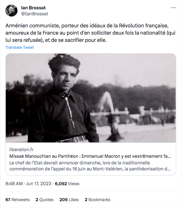 Ian Brossat : Arménien, communiste