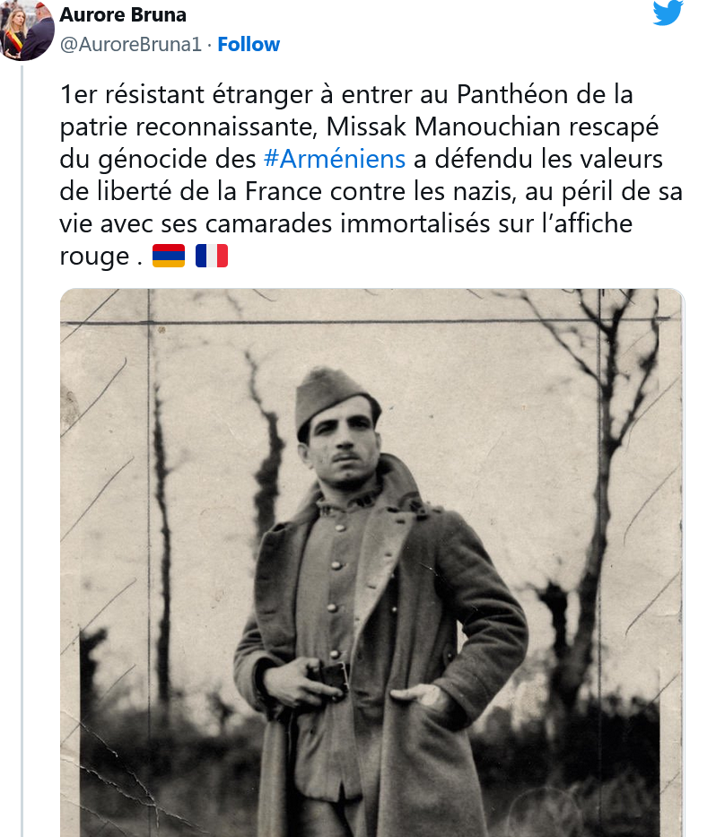 A. Bruna : 1er résistant étranger à entrer au Panthéon