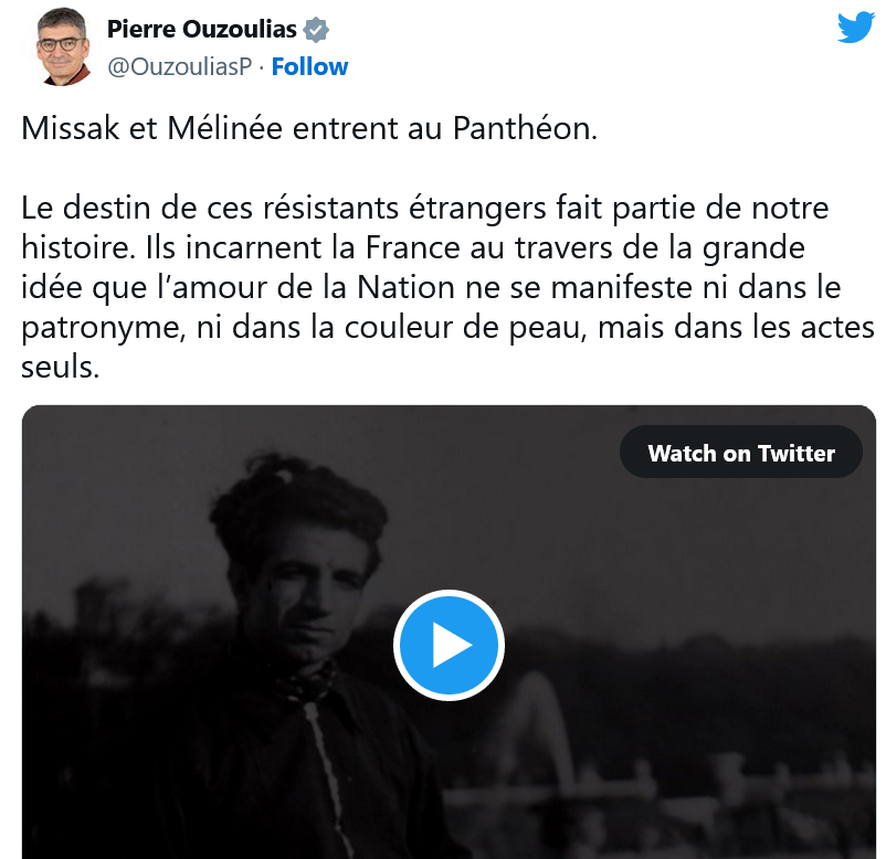 P. Ouzoulias : Le destin de ces résistants étrangers fait partie de notre histoire