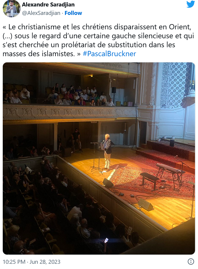 A. Saradjian : Le christianisme disparaît d&rsquo;Orient