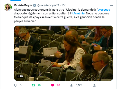 Valérie Boyer : Pour des armes européennes à l&rsquo;Arménie !
