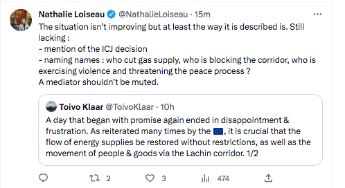 Nathalie Loiseau : réaction aux tweets de Toivo Klaar