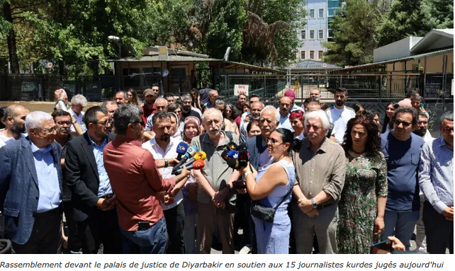 15 journalistes kurdes jugés aujourd’hui à Diyarbakir