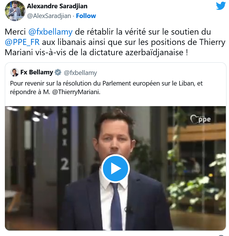 A. Saradjian : Merci à F.X. Bellamy