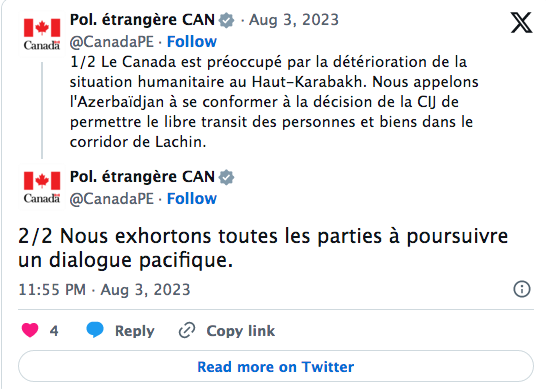 Pour le libre transit dans le corridor de Latchine