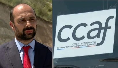 Un camion de France avec le logo du CCAF vient de s’ajouter aux  21 camions d’aide humanitaires bloqués au corridor de Latchine