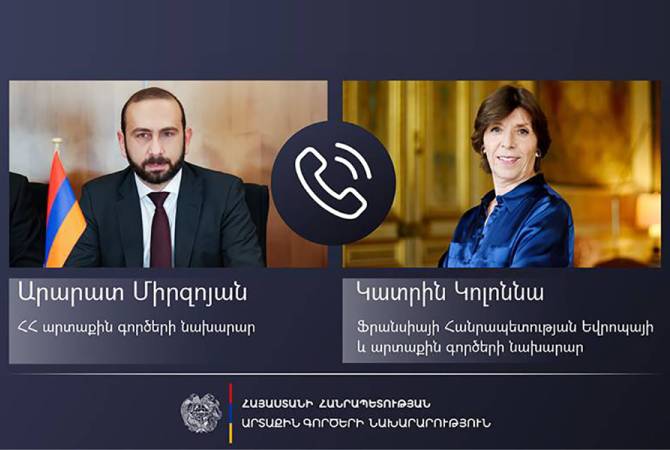 Le ministre arménien des Affaires étrangères discute avec son homologue française de la crise humanitaire du Haut-Karabakh et de la réunion d&rsquo;urgence du Conseil de sécurité de l&rsquo;ONU
