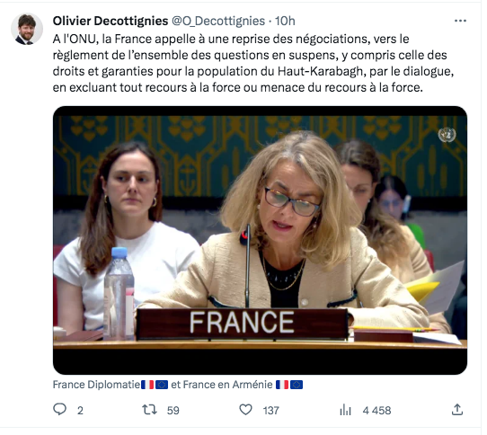 La France appelle à une reprise des négociations, en excluant tout recours à la force ou menace du recours à la force