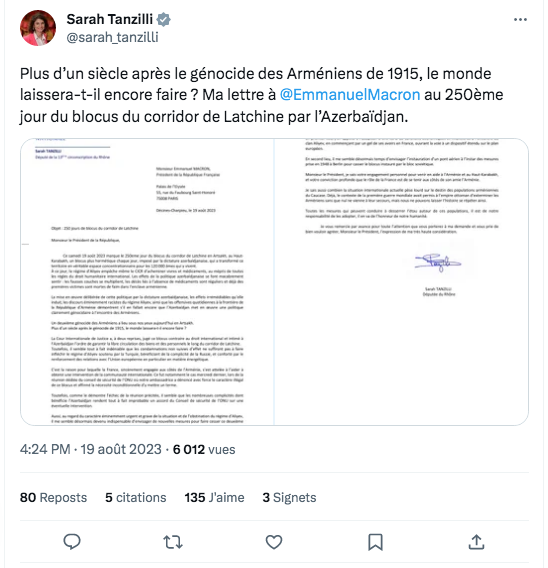 Lettre au président Macron