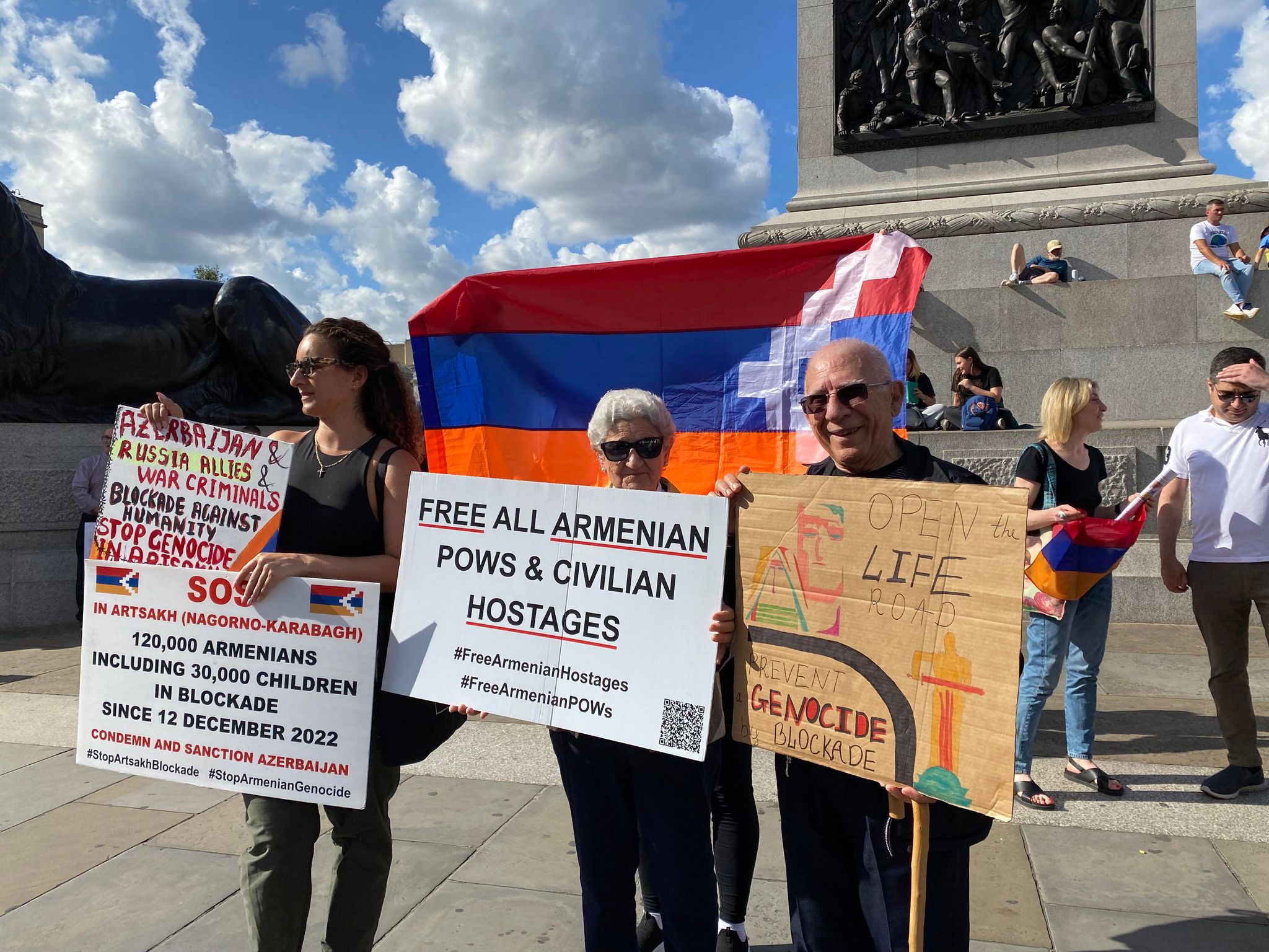 Les Arméniens manifestent à Londres leur solidarité avec l’Artsakh et demandent la levée du blocus et le retour des prisonniers de guerre Arméniens illégalement détenus par Bakou