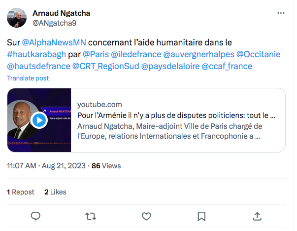 Pour l&rsquo;Arménie il n&rsquo;y a plus de disputes politiciennes