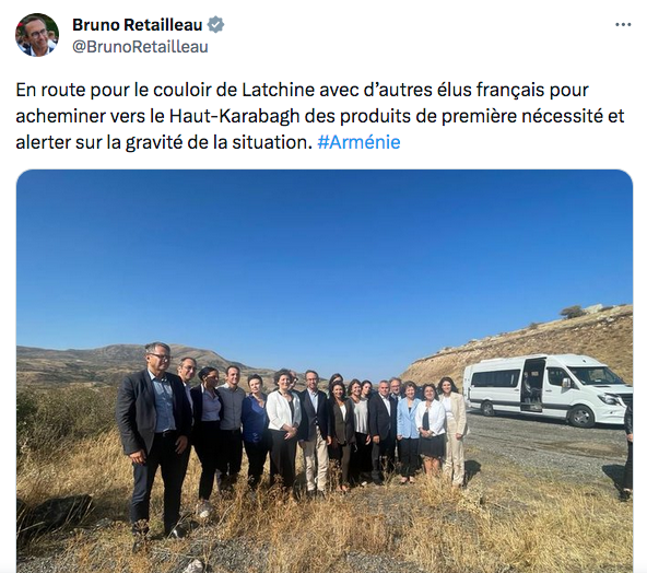 En route pour le couloir de Latchine avec d’autres élus français