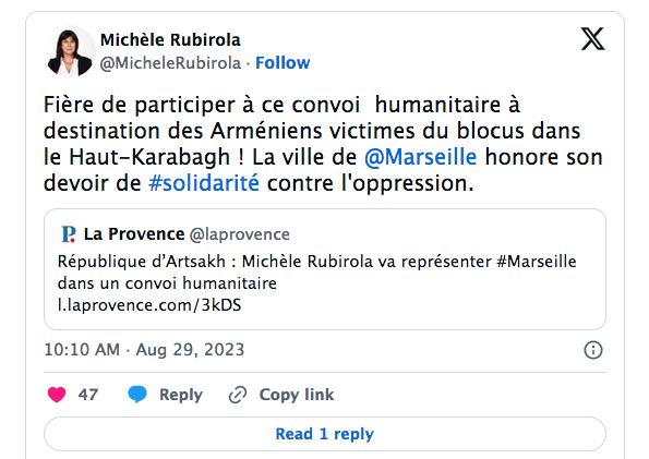 Fière de participer à ce convoi  humanitaire
