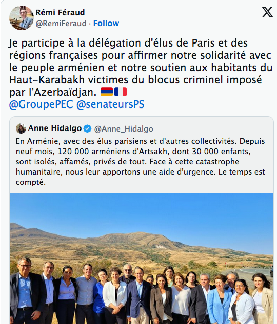 Je participe à la délégation d’élus de Paris et des régions françaises