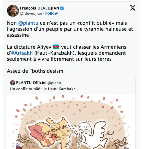 Non @plantu  ce n’est pas un «conflit oublié» mais l’agression d’un peuple par une tyrannie haineuse et assassine