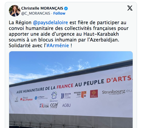 La Région @paysdelaloire  est fière de participer au convoi humanitaire des collectivités françaises
