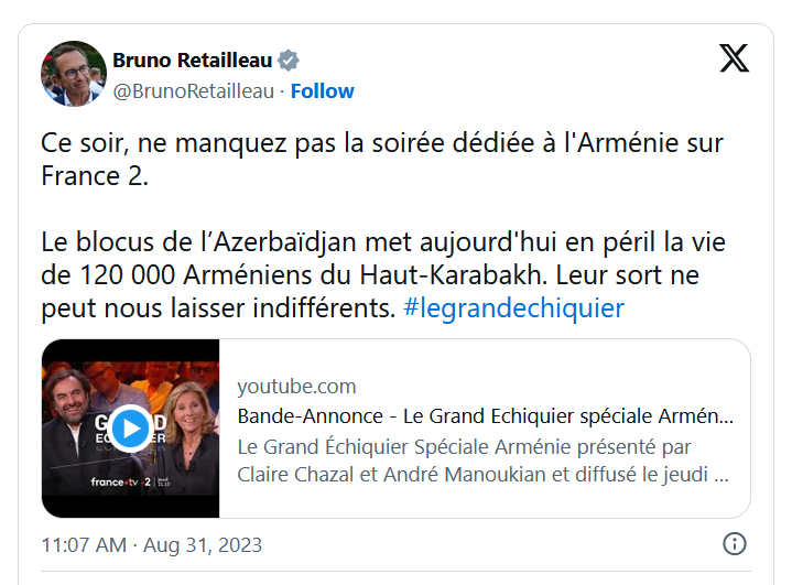 Ce soir, ne manquez pas la soirée dédiée à l&rsquo;Arménie sur France 2.