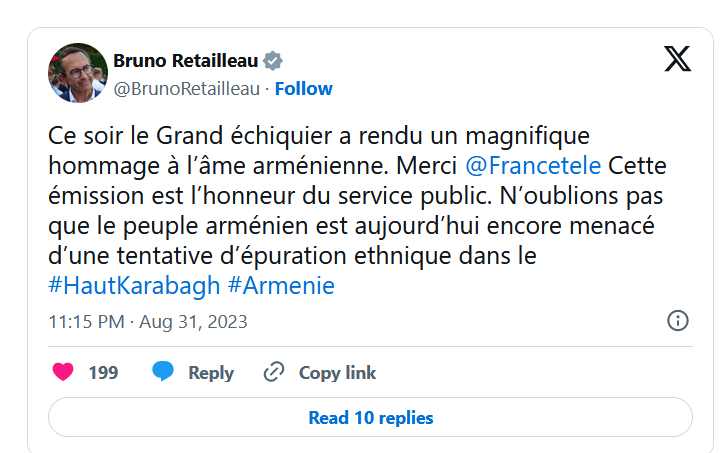 Ce soir le Grand échiquier a rendu un magnifique hommage à l’âme arménienne.