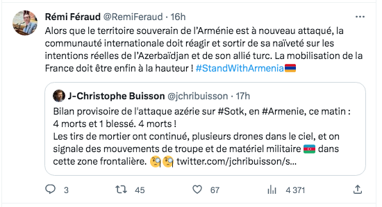 Karabakh : la communauté internationale doit réagir !