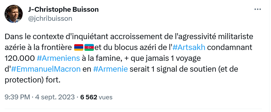+ que jamais 1 voyage d&rsquo;#EmmanuelMacron en #Armenie serait 1 signal de soutien (et de protection) fort