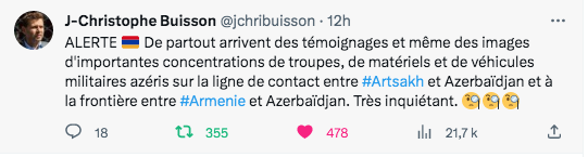 Concentration de troupes azerbaïdjanaises