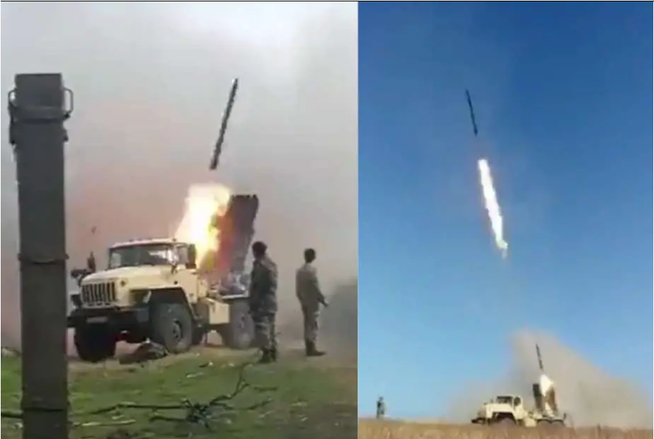 L&rsquo;Azerbaïdjan déploie des MLRS KRL-122 de fabrication pakistanaise contre des positions arméniennes