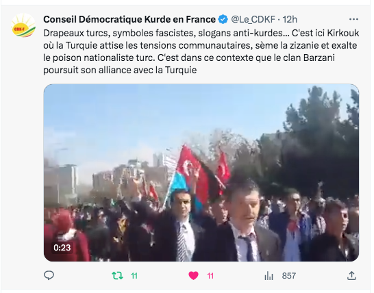 Le clan Barzani poursuit son alliance avec la Turquie