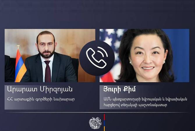 Ararat Mirzoyan s&rsquo;est entretenu par téléphone avec la diplomate Américaine Yuri Kim