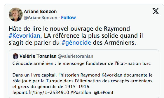 Hâte de lire le nouvel ouvrage de Raymond #Kevorkian, LA référence la plus solide quand il s&rsquo;agit de parler du #génocide des Arméniens.