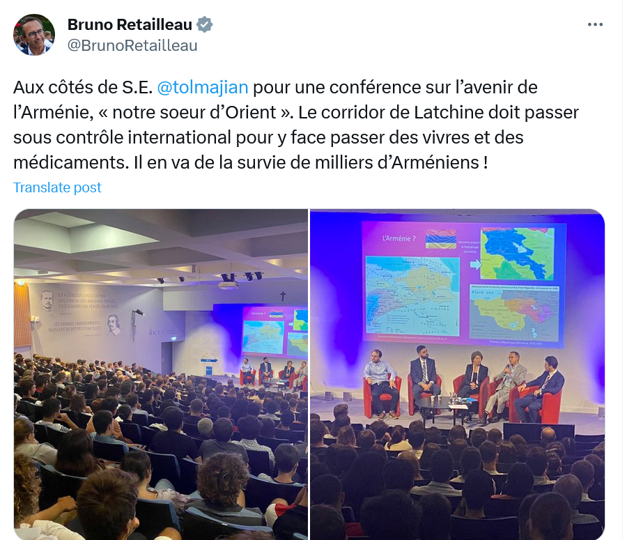 Le corridor de Latchine doit passer sous contrôle international pour y face passer des vivres et des médicaments.
