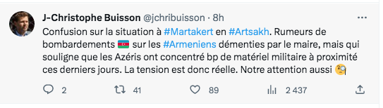 Tension dans la région de Mardakert