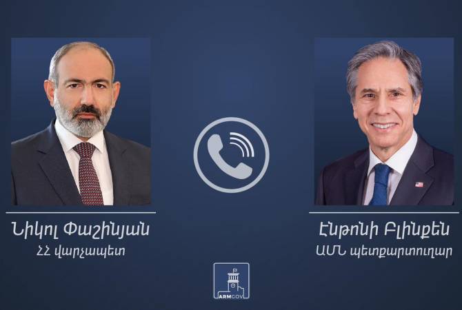 Nikol Pachinian et Antony Blinken ont discuté de la situation au Haut-Karabakh après l&rsquo;attaque de l&rsquo;Azerbaïdjan
