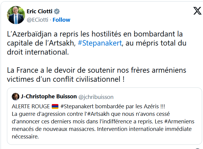 L’Azerbaïdjan a repris les hostilités en bombardant la capitale de l’Artsakh