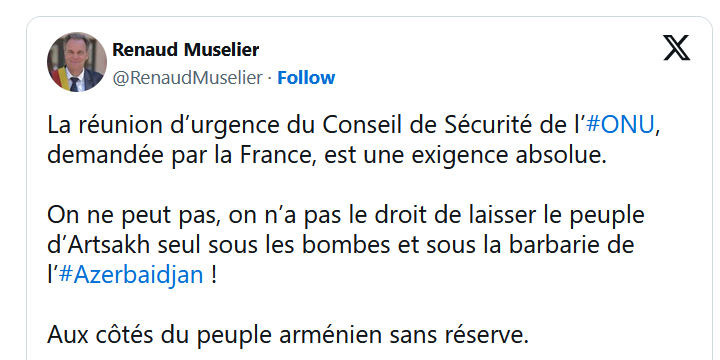 La réunion d’urgence du Conseil de Sécurité de l’#ONU, demandée par la France, est une exigence absolue.