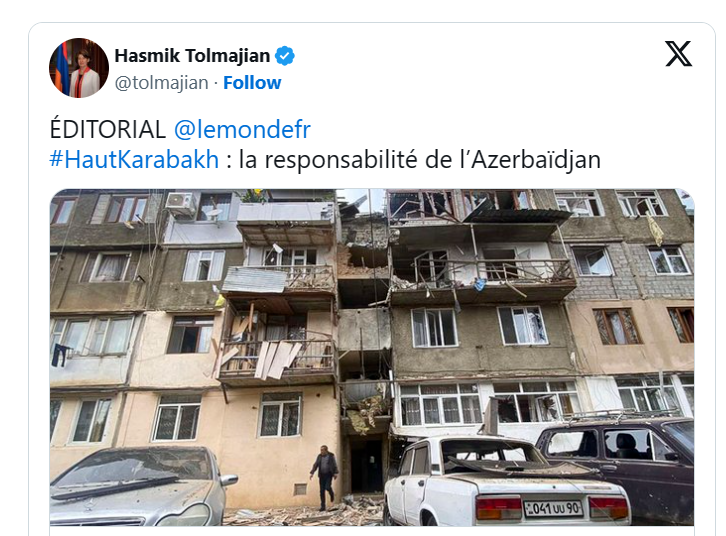 ÉDITORIAL ⁦⁦ @lemondefr ⁩ #HautKarabakh : la responsabilité de l’Azerbaïdjan