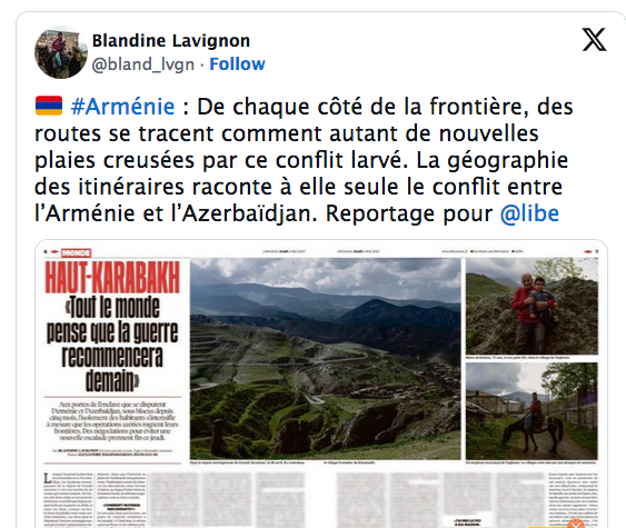 🇦🇲 #Arménie : De chaque côté de la frontière, des routes se tracent …