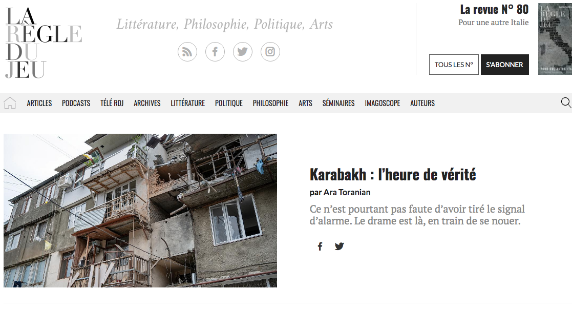 Karabakh : l’heure de vérité
