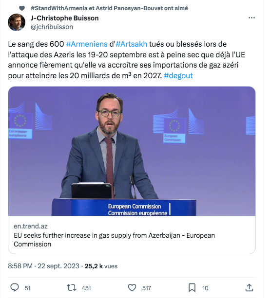 Accroissement des importations de gaz azéri en Europe