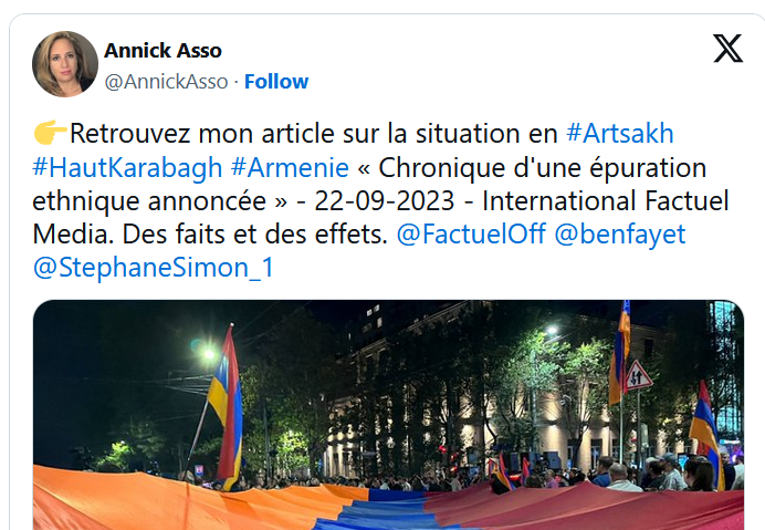 👉Retrouvez mon article sur la situation en #Artsakh #HautKarabagh #Armenie « Chronique d&rsquo;une épuration ethnique annoncée »