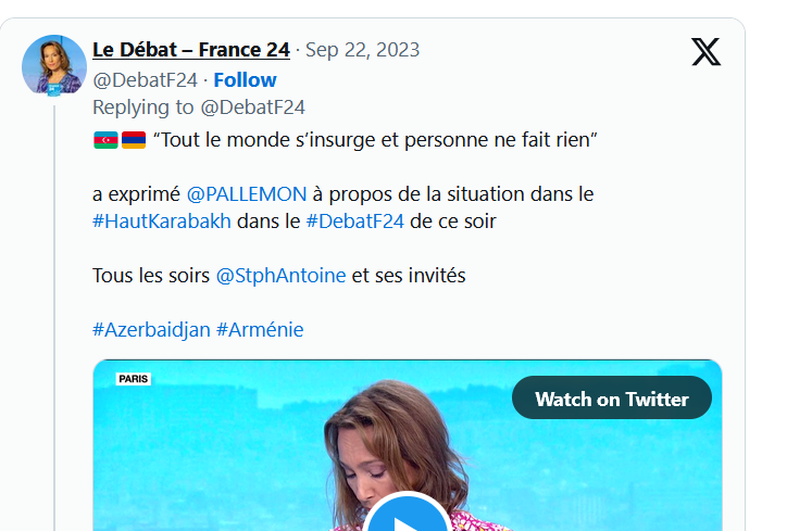 “Le peuple Arménien a été laissé tombé par la communauté internationale.”